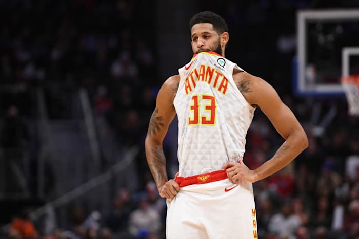 Atlanta Hawks guard Allen Crabbe during the game against the Detroit Pistons